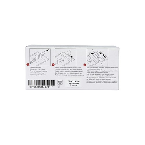DE Self Seal Sterilisation Pouches - 57mm x 133mm, 200-Pack