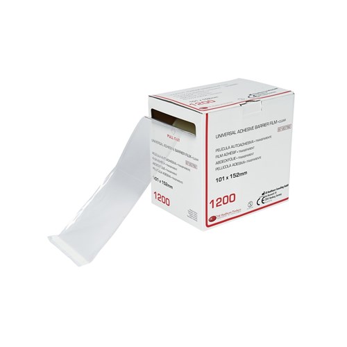 DE Barrier Film - Clear Adhesive - Universal - 101mm x 152mm, 1200-Pack