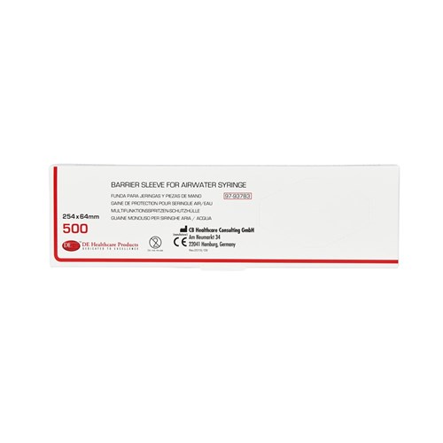 DE Barrier Sleeves - Airwater syringe With Opening - 254mm x 64mm, 500-Pack