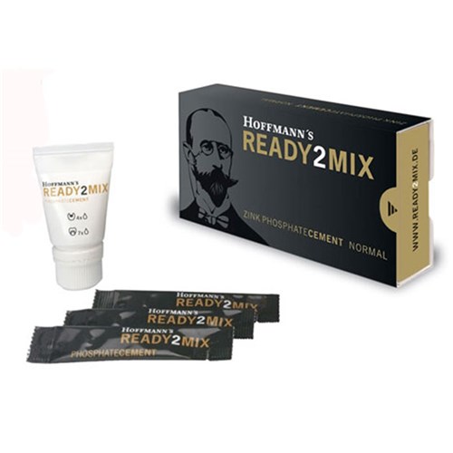 Hoffmann's Ready2Mix - Zinc Phosphate Cement - Normal Set - Light Yellow - 20 x 1g satchets, 4 x 3ml liquid