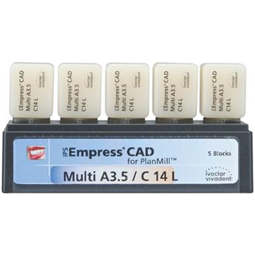 Ivoclar Empress CAD for PlanMill - Multi - Shade A3 5 C14 L, 5-Pack