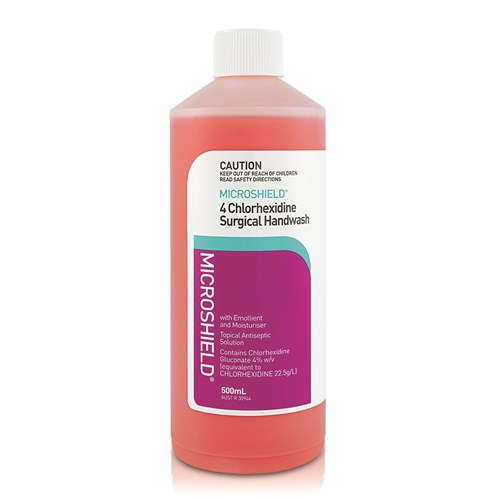 Schulke Microshield 4 Surgical Hand Wash - 4% Chlorhexidine - 500ml Bottle