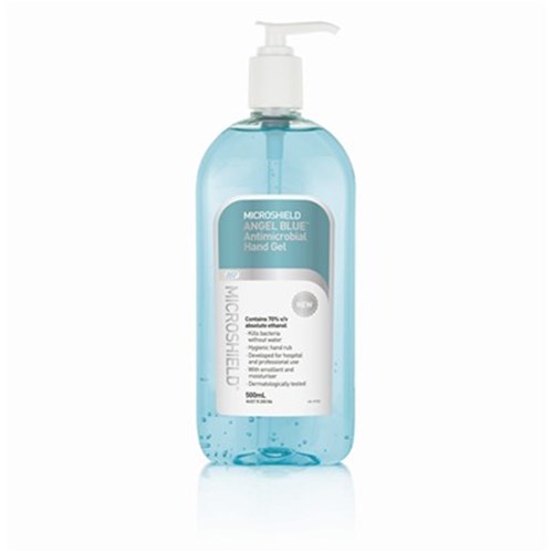 MICROSHIELD Angel Blue Hand Gel Antimicrobial 500ml Bottle