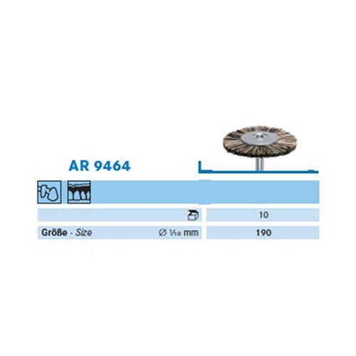 Komet Polisher - AR9464-190 - Round Brush - Mounted - Medium, 10-pack