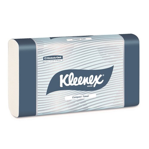 Kimberly-Clark Kleenex Compact Towel - White - 19.5 x 29cm - 90 sheets, 24-Pack