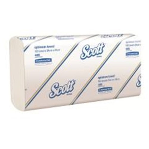 Kimberly-Clark Scott Optimum Towel - White - 24 x 24cm - 150 Towels per Pack, 16-Pack