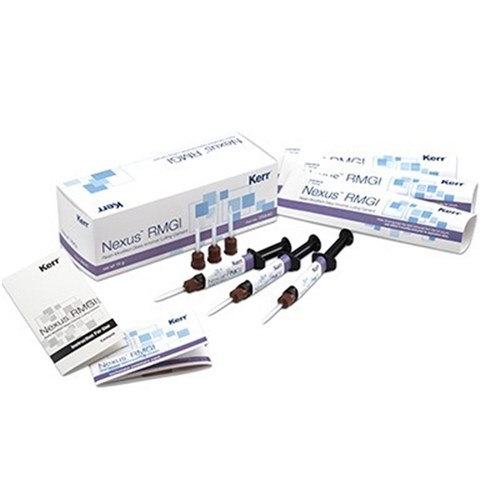 Kerr Nexus RMGI Kit - Resin Modified Glass Ionomer Luting Cement - 5g Dual Syringes, 3-Pack