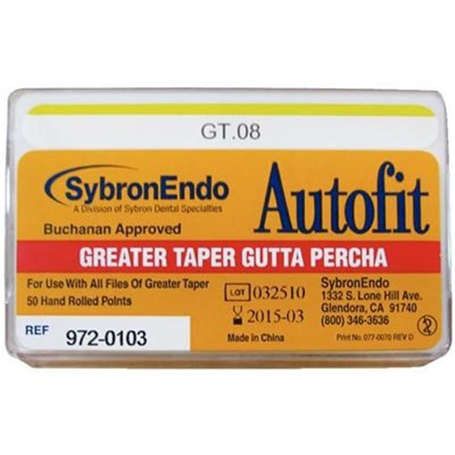 ANALYTIC Autofit GP Points Great Taper .08 Yellow x 50