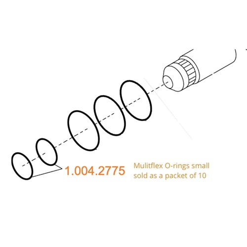 KaVo O-Ring for MiltiFlex LUX Coupling - 3.8X1.1, Black, 10-Pack