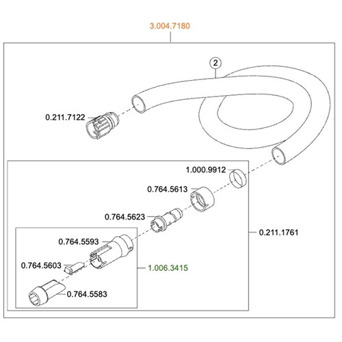 KaVo Spray mist suction hose assembled