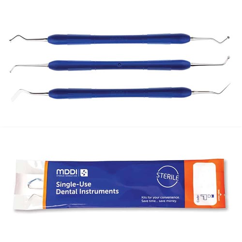 MDDI Single-Use Restorative Dental Instrument Kit - Sterile, 3-Pack