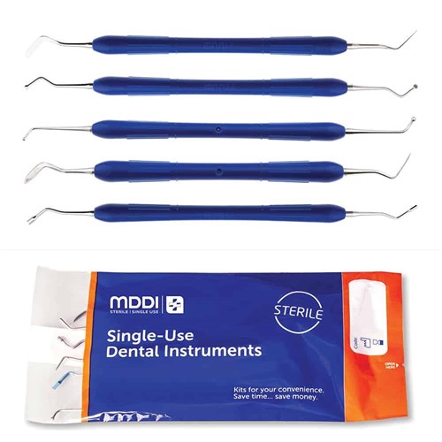 MediDent Single Use Instruments - 5 Piece Composite Restorative Instrument Kit - Sterile, 1-Pack