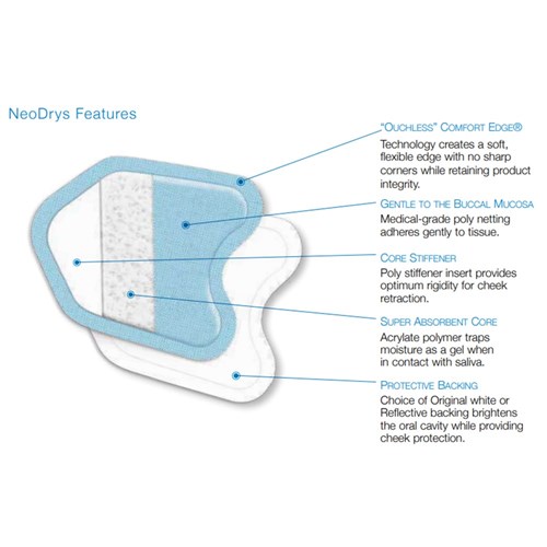 Microcopy NeoDrys - White Backing - Small - Yellow, 50-Pack