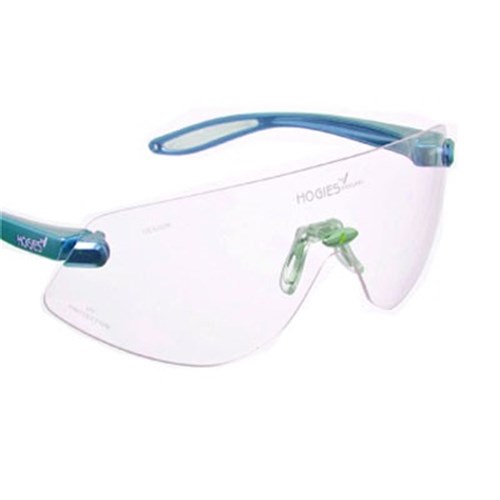 Hogies Safety Glasses - Tinted - Blue Metallic Frames
