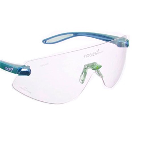 HOGIES Safety Glasses Tinted Blue Metallic Frames