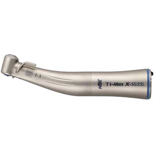 NSK Ti-Max Titanium Surgical Contra Angle Handpiece - X-SG25L - 1:1 - Push Chuck - Optic - External Spray