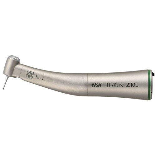NSK TI Max Titanium Contra Angle Handpiece - Z10L - 16:1 - Green Band - Push Chuck - Optic - Single Spray