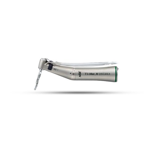 NSK Ti-Max Titanium Surgical Contra Angle Handpiece - X-DSG20H - 20:1 - Green Band - Non-Optic - External Spray