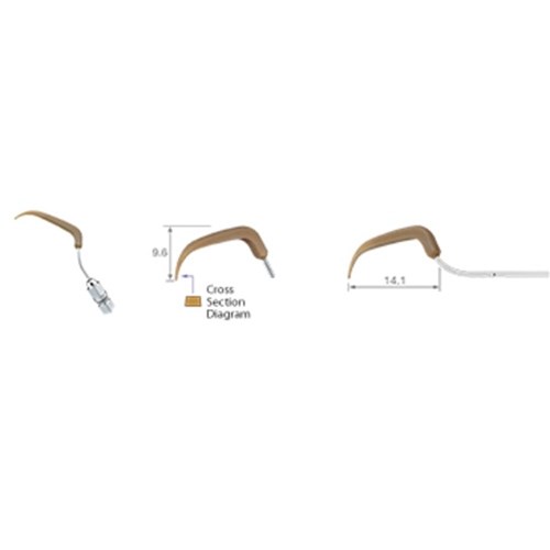 NSK Ultrasonic Scaler Tips - VP26R - Perio-Control Maintenance Tip - Right Curved, 3-Pack