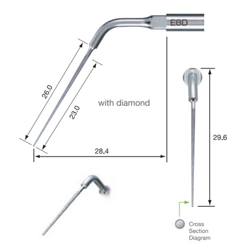 NSK Endo Tip - E8D Varios Ultrasonic Scaler  Satelec RC Enlargement