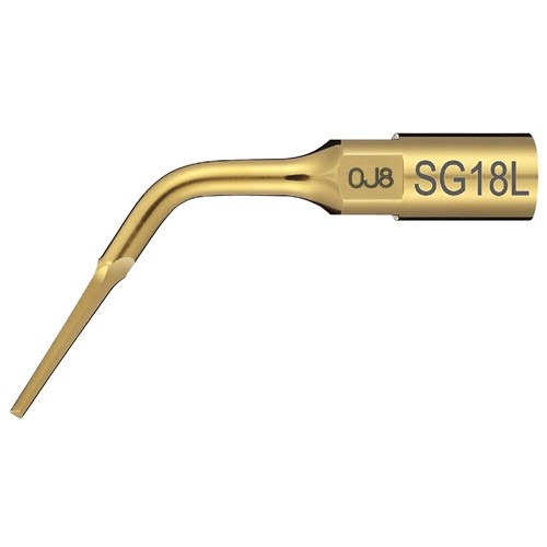 NSK VarioSurg Series - Extraction Tip - SG18L - TiN Coating - Left Angled Tip - 0.7mm Thickness