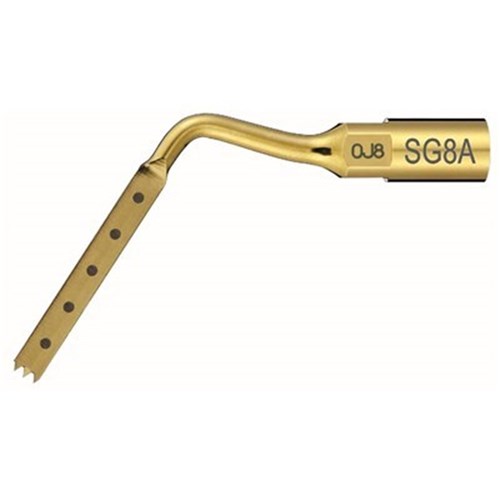 NSK VarioSurg Series - Bone Surgery Tip - SG8A - TiN Coating - Dots Mark 3, 6, 9, 12, 15mm from Tip End - 3 Teeth, 0.6mm
