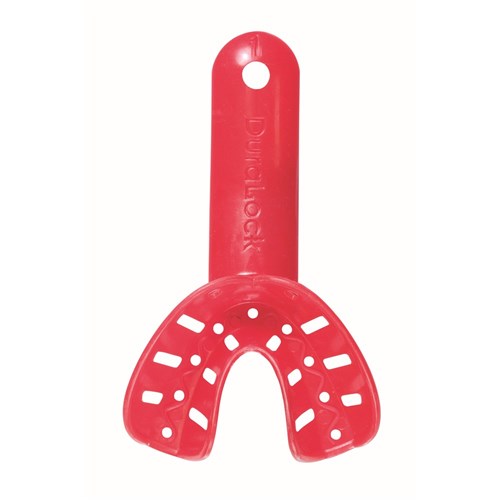 NAOL Dura-Lock Lower Impression Tray, Size 1 - Red, 10-Pack