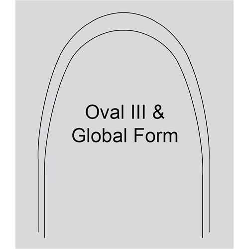 NAOL Stainless Steel Global Form Archwire, 016 Upper - Bright Finish, 50-Pack