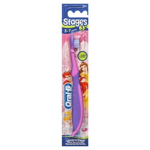 Oral B Manual Toothbrush - Stages 3 - Ages 5-7 Years - Cars/Princess, 12-Pack