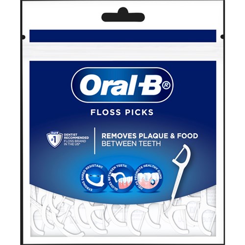 Oral B Floss Picks - Non flavoured, 75-Pack