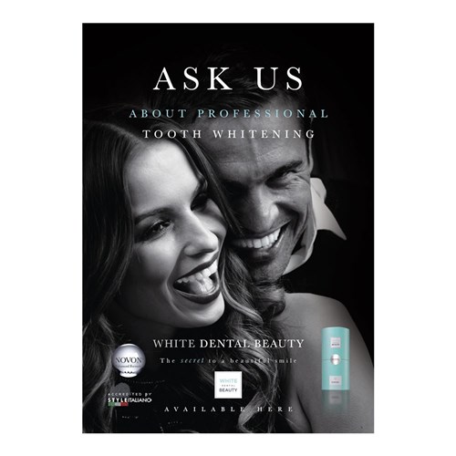 White Dental Beauty - A2 Poster - 420 x 594mm, 1-Pack and Poster Tube
