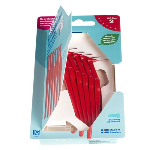 TePe Angle 0.5mm Red Pack of 6 Recycable Cardboard