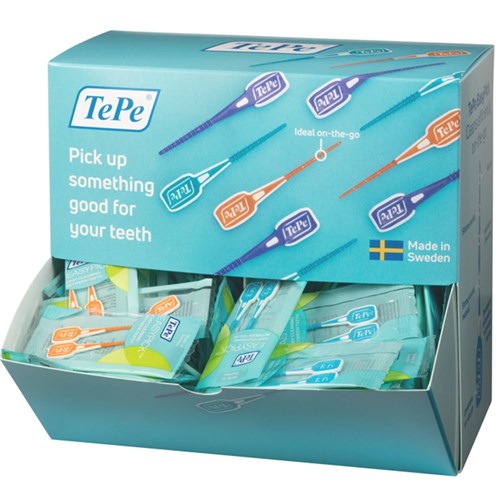 TePe EasyPick Dispenser Box - M/L - Blue, 200-Pack