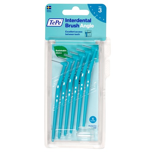 TePe Angle Brush - Blue - 0.6mm, 6-Pack