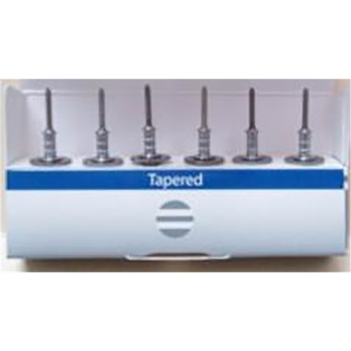 Planmeca Tapered Milling Bur - White Stripes, 6-Pack