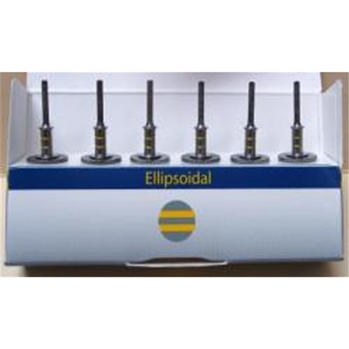 Planmeca Ellipsoidal Milling Bur - Yellow Stripes, 6-Pack
