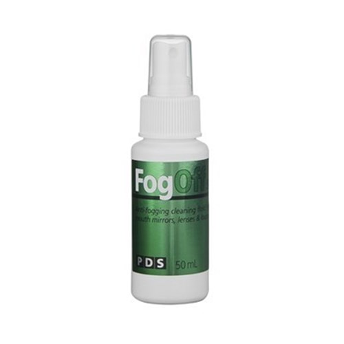 PDS FogOff - Anti-Fogging and Cleaning Solution for Mirrors and Glasses - 50ml Spray Bottle