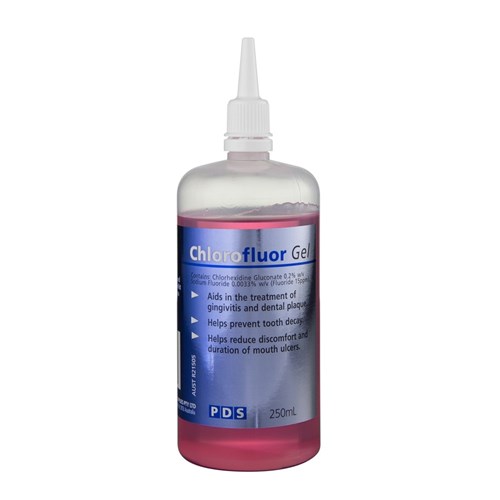 PDS CHLOROFLUOR Gel - Chlorhexidine and Fluoride Gel - 250ml Bottle
