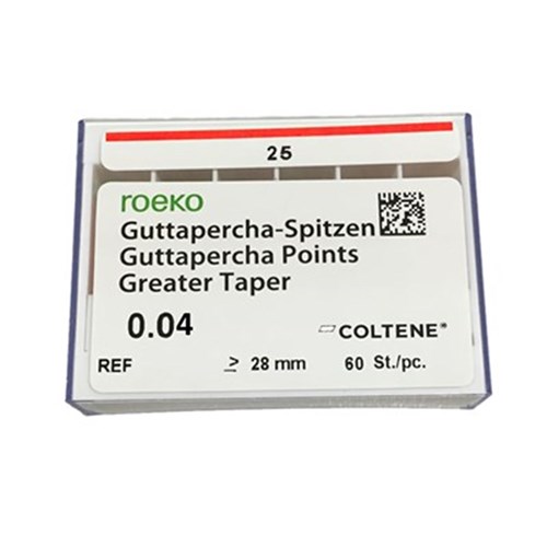 ROEKO GP Points Greater Taper Size 25 0.04 Taper Box of 60