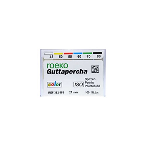 Roeko Gutta Percha Points - Assorted - Sizes 45-80 - Drawer Box, 100-Pack