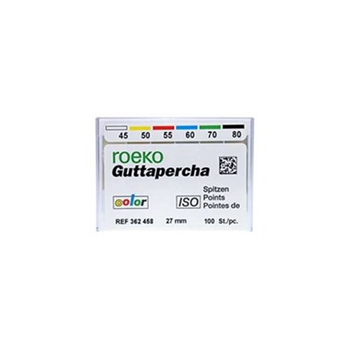 Roeko Gutta Percha Points - Assorted - Sizes 45-80 - Drawer Box, 100-Pack