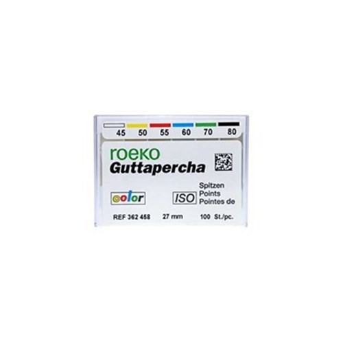 Roeko Gutta Percha Points - Assorted - Sizes 45-80 - Drawer Box, 100-Pack