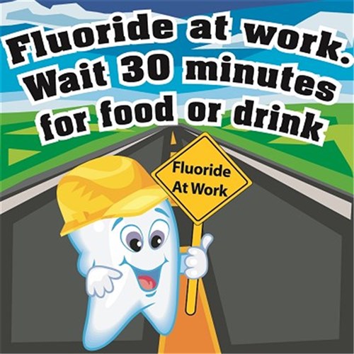 Sherman Fluoride at Work Stickers - Novelty Designs - Roll of 100 Stickers