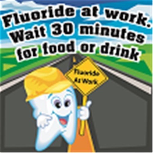 Sherman Fluoride at Work Stickers - Novelty Designs - Roll of 100 Stickers
