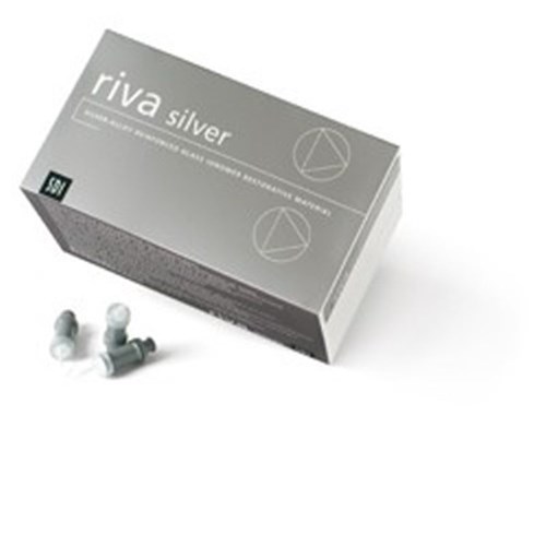 SDI Riva Silver - Silver Alloy Reinforced Glass Ionomer - Capsules, 50-Pack