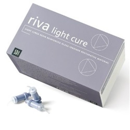 SDI Riva Light Cure - Resin-Reinforced Glass Ionomer - A2 - Capsules, 50-Pack