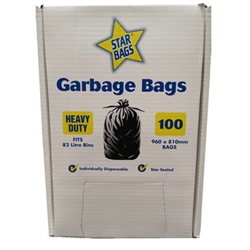 Serderon Garbage Bag - Black - 82 Litre, 100-Pack