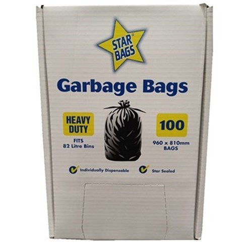 Serderon Garbage Bag - Black - 82 Litre, 100-Pack