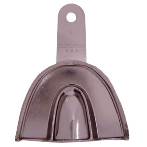 Superior Solid Stainless Steel Impression Tray - Regular Upper - Medium