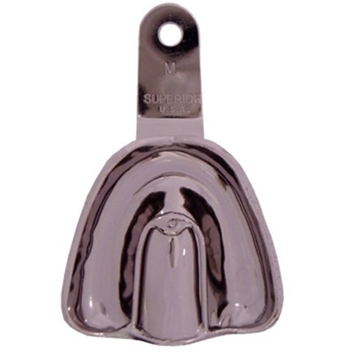Superior Stainless Steel Impression Tray - Edentulous - Upper - Medium
